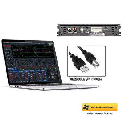 PUZU C7 Car DSP amplifier with factory cable fit for toyota cars built in 4CH to 6ch for subwoofer RCA output audio processor