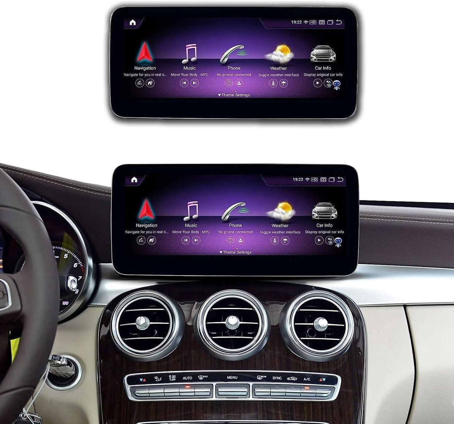 Mercedes-Benz Android Head Unit    Road Top 12.3" Android Car Stereo with CarPlay for Mercedes-Benz C117 X117 2013-2015, 8+256GB