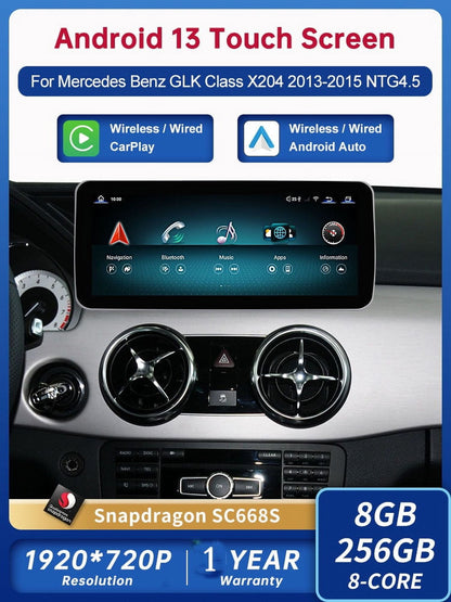 Mercedes-Benz Android Head Unit    Road Top Android 1312.3 inch Car Radio Touchscreen  Car Stereo for Mercedes Benz GLK Class X204 GLK250 GLK300 GLK350 2009-2015 NTG4.5/4.7 Wireless Carplay, Android Auto, Camera, Navigation