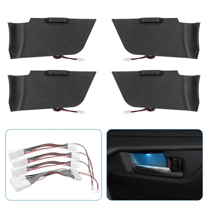 LED Car Interior Handle Bowl Light For Toyota RAV4 2019 2020 2022 2023 Decorative Atmosphere Lamp Ice Blue Door Armest Indicator