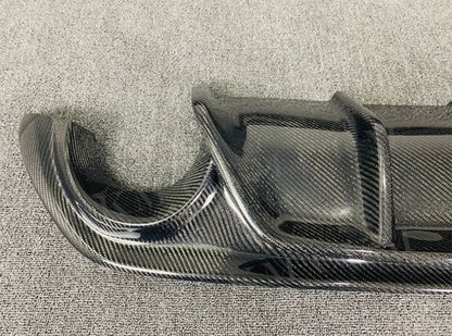 for Infiniti Q50 Q50S 2014-2017 Carbon Fiber Rear Bumper Diffuser Lip Spoiler Rear Diffuser with Brake Light