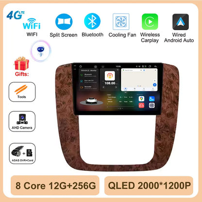 Android 14 for GMC Yukon Chevrolet Tahoe Suburban 2008-2012 Car Radio Multimedia Video Player Navigation Stereo GPS Navi 4G TOOL