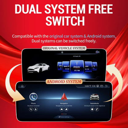 For Mercedes Benz C-Class W205 S205 2018-2020 12.3inch Car Radio Android 14 Wireless Carplay Snapdragon 680 SM6225 Touch Screen
