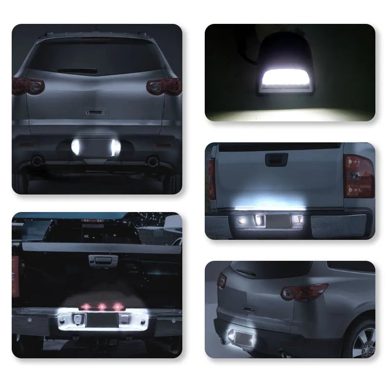 18 LED License Plate Lights for Chevrolet Silverado 1500 2500 3500 Avalanche GMC Sierra Suburban Tahoe Cadillac Escalade 6000K