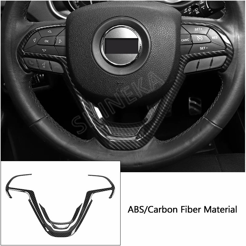 SHINEKA Carbon Fiber Grain Interior Decoration Cover for Jeep Grand Cherokee 2011 2012 2013 2014 2015 2016 2017 2018 2019 2020