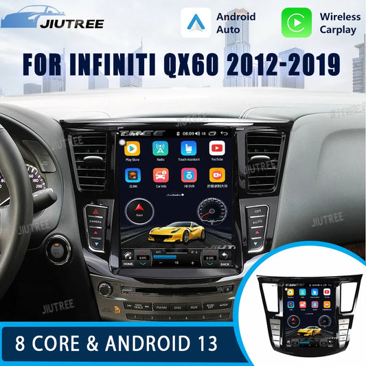 Android 13 For Infiniti QX60 JX35 2013-2020 Car Radio Automotive Multimedia Tesla Screen Car play Auto Bluetooth GPS 4G WIFI DSP