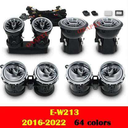 For Benz C/GLC/A/CLA/GLA/E/S/G For AMG W205 X253 W176 W117 W156 W213 W222 W464 Led Turbine Nozzle Ambient Light Air Vent Lamp