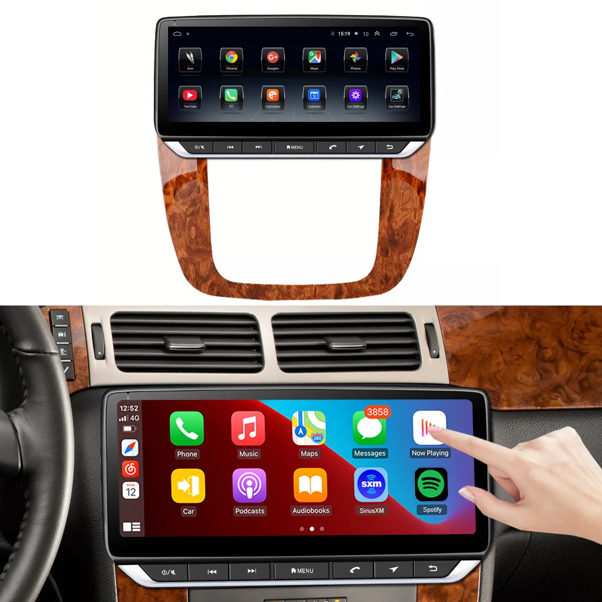 Topdisplay 10.25" QLED Touchscreen Car Radio for GMC Sierra Yukon Acadia 2007-2013 8-Core CPU CarPlay Android Auto Screen