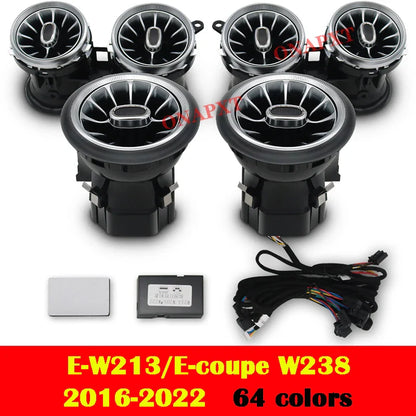 For Benz C/GLC/A/CLA/GLA/E/S/G For AMG W205 X253 W176 W117 W156 W213 W222 W464 Led Turbine Nozzle Ambient Light Air Vent Lamp