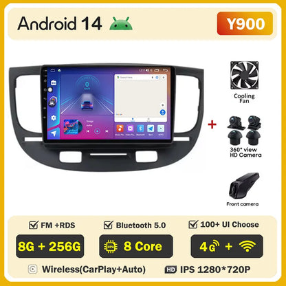 Android 2 din For Kia RIO 2 2005 - 2011 Car Radio Multimedia GPS Navigation Player Auto NO 2din DVD Screen Carplay Stereo WIFI