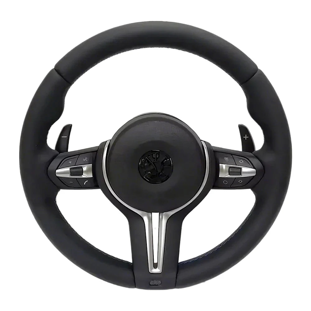 M Sport Full Leather Steering Wheel For BMW M3 F30 F15 F16 F20 F21 F25 F26 M5 F10 F11 F06 F07 F12 F13 F01 E90 E90 X5 E70 E87 E81