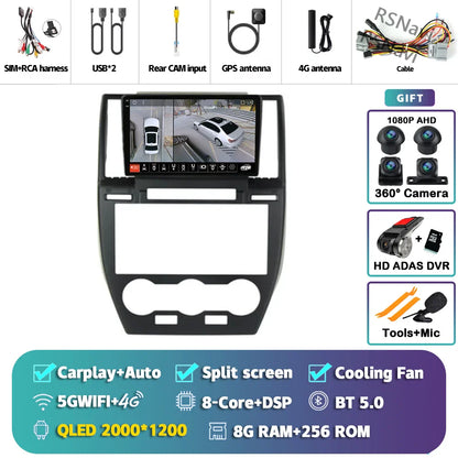 Android 14 Carplay Auto 2K Screen Car Radio Multimedia Player For Land Rover Freelander 2 2006 - 2012 DSP 2din Autoradio Stereo