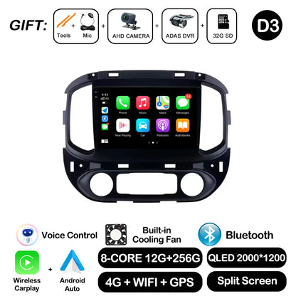 Android Auto For Chevrolet Colorado Sierra GMC 2014 - 2018 Car Radio Video Multimedia Player BT WiFi GPS Navigation Touch Screen