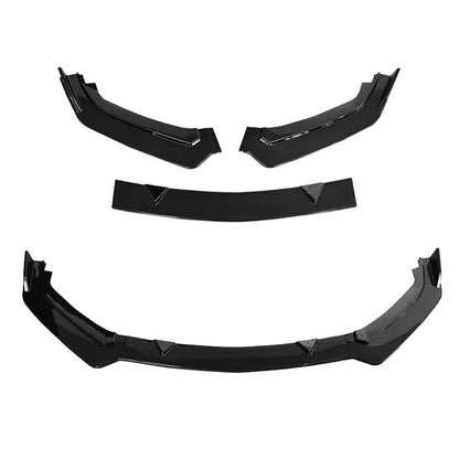 3Pcs/set Glossy Black Car Front Bumper Lip Diffuser Spoiler for Infiniti Q60 2017-2022