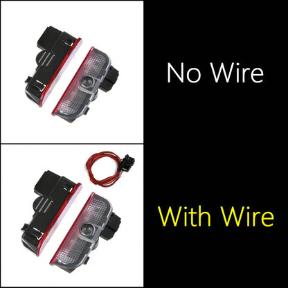 2X HD LED Car Projector Welcome Light Door For VW Touareg 7P CR7 Touran 5T1 Teramont Golf 5 6 7 R LINE GTI Passat B6 B7 B8 B9 CC