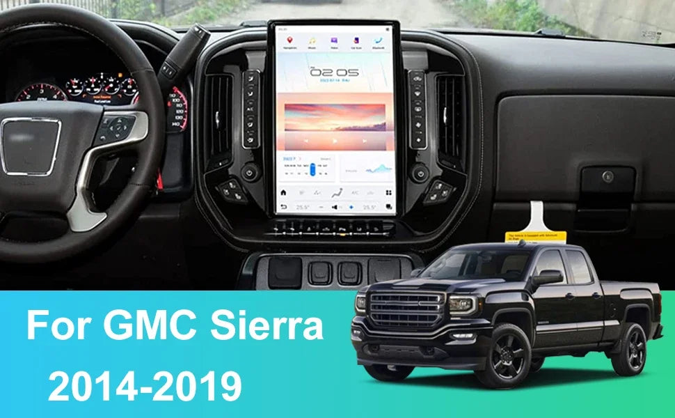 For Chevrolet Silverado GMC Sierra 2014 2015 2016 2017 2018 2019 2020 Car Radio Multimedia Player Android Bluetooth Screen Audio