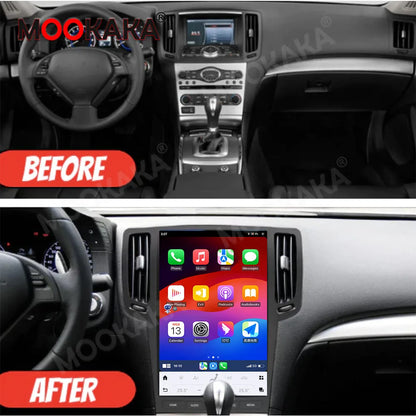14.4 inch Carplay For Infiniti G37 2007-2013 Android 13 Tesla Style Screen Auto Stereo HeadUnit Car Multimedia Player Radio Tape