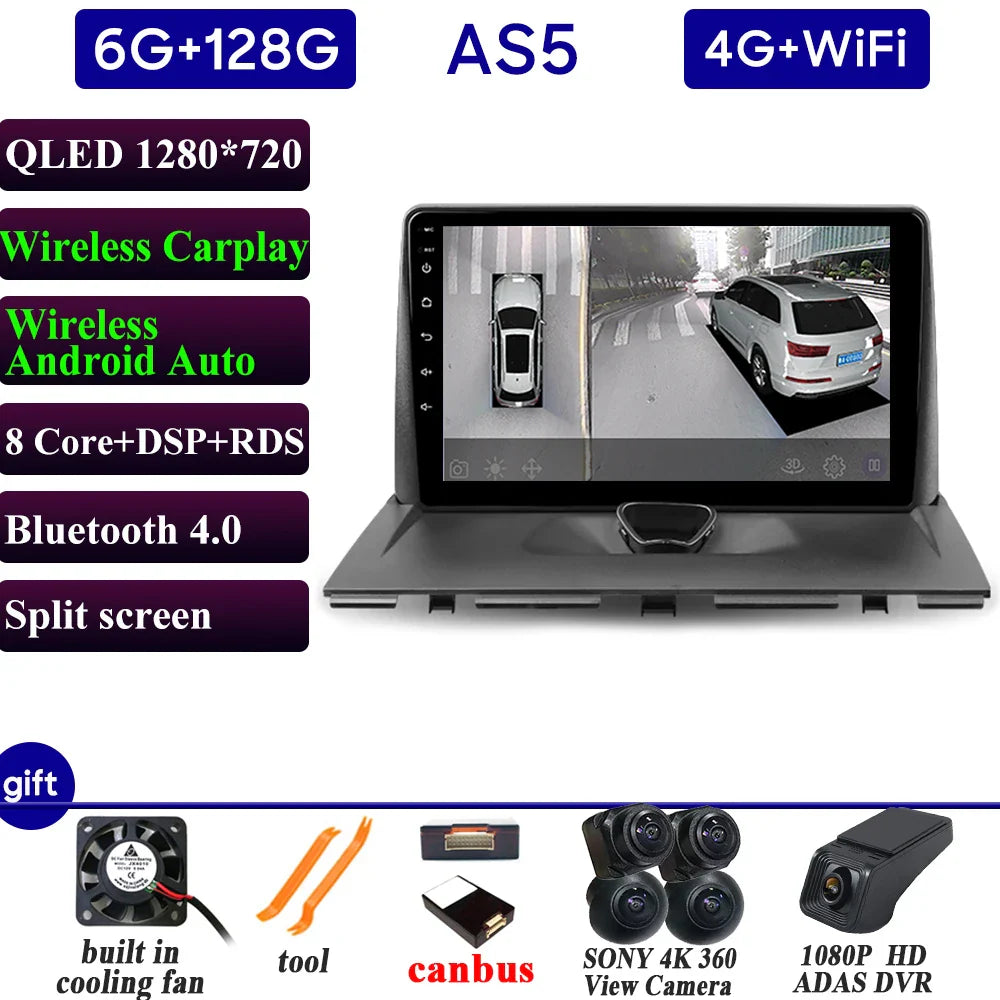 Car Radio Carplay For Peugeot Expert 2 For Citroen Jumpy For Fiat Scudo For Toyota Proace 2007-2017 Navigation GPS Android Auto