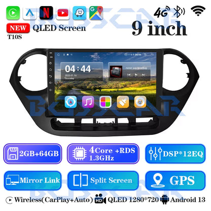 Car Radio Multimidia Video Player For Hyundai Grand i10 2013 2014 2015 2016 2017 2018 Carplay Auto Android 13 GPS Head Unit