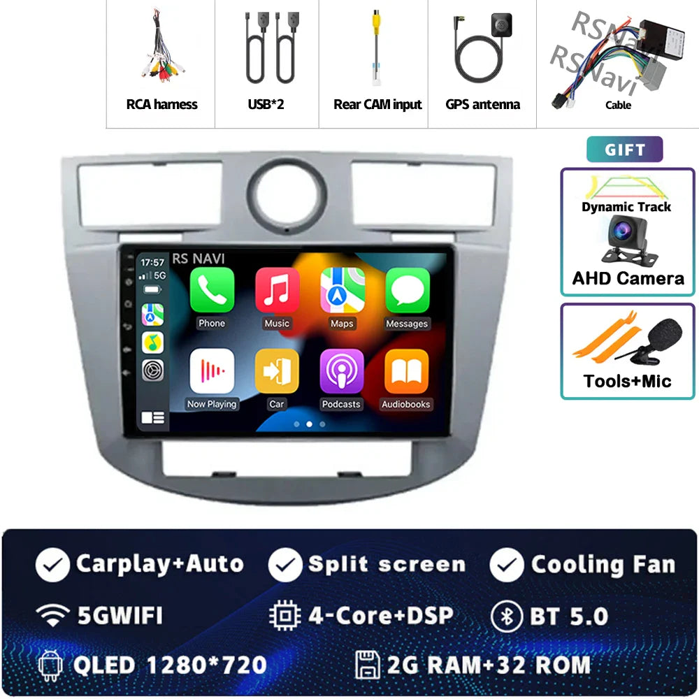 Android 14 Car Radio WiFi+4G For Chrysler Sebring Cirrus 2007 2008 2009 2010 GPS Navigation Auto wireless Carplay Player 2Din BT