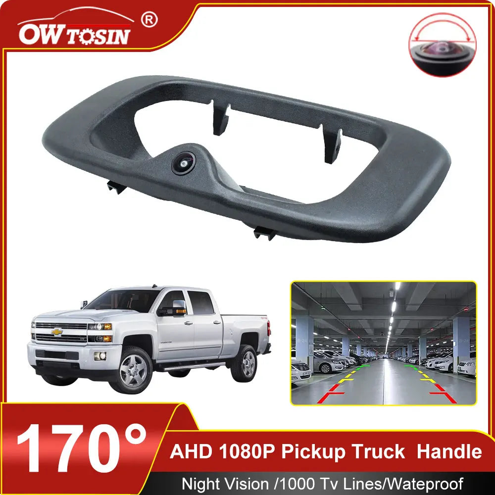 170° AHD 1920*1080P Pickup Trunk Handle Vehicle Camera For Chevrolet Silverado GMC Sierra 1999-2007 Reverse Car Camera