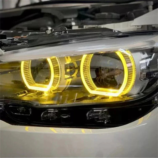 Lemon yellow light board suitable for 2017 BMW 1 Series F20 F21 LCI 118I LED headlights Angel Eye yellow DRL board