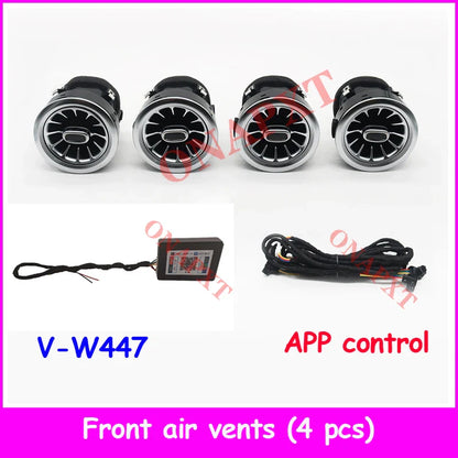 For Benz C/GLC/A/CLA/GLA/E/S/G For AMG W205 X253 W176 W117 W156 W213 W222 W464 Led Turbine Nozzle Ambient Light Air Vent Lamp
