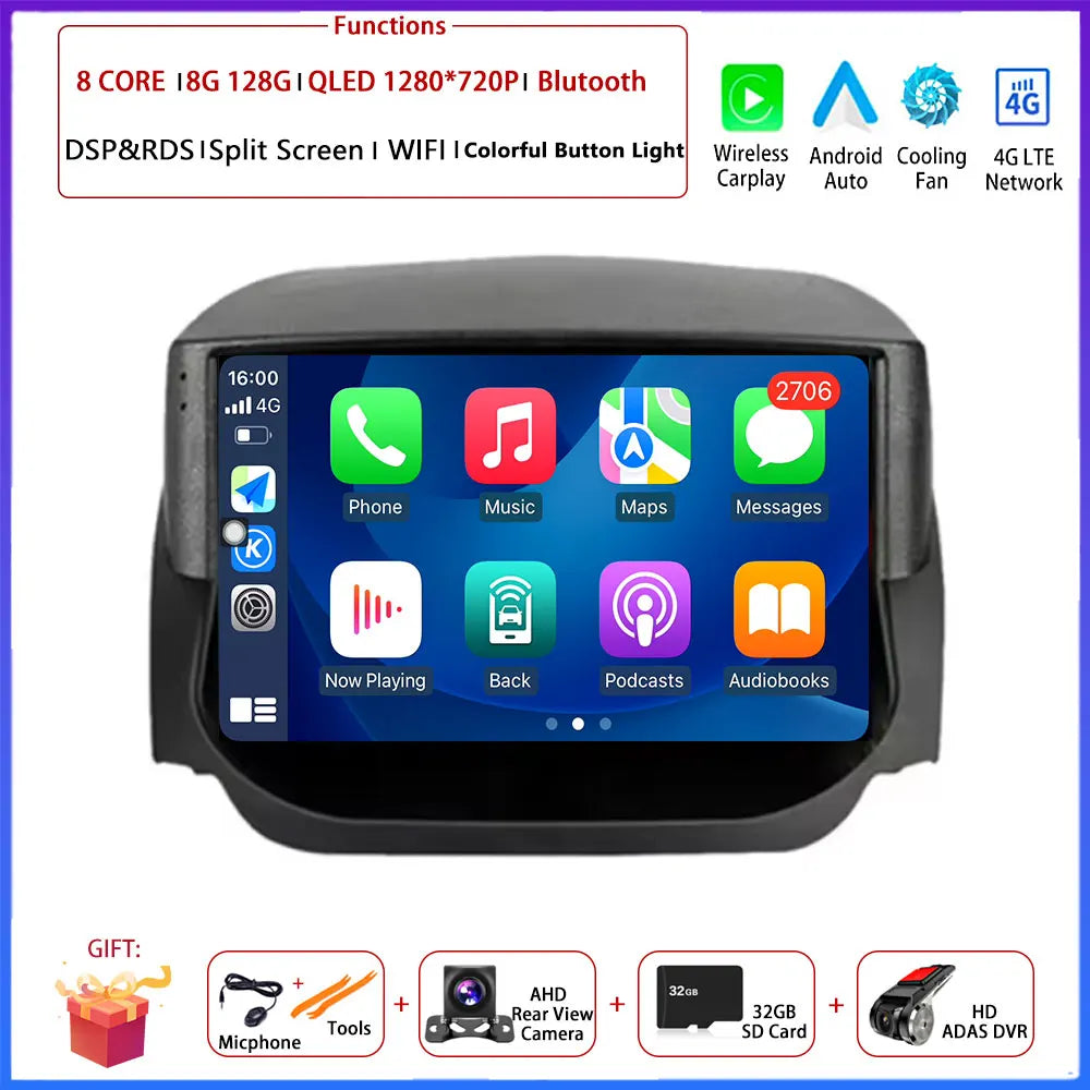 Android  Carplay Auto Car Radio For Ford EcoSport Eco Sport 2014-2018 GPS Recorder Multimedia Player 4G+BT DSP