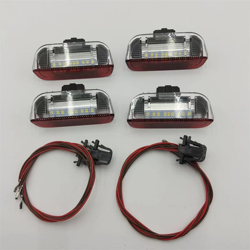 4Pcs Car LED Door Warning Light Welcome Projector for Golf 6 7 Jetta MK5 MK6 Passat B6 B7 CC TIGUAN Scirocco