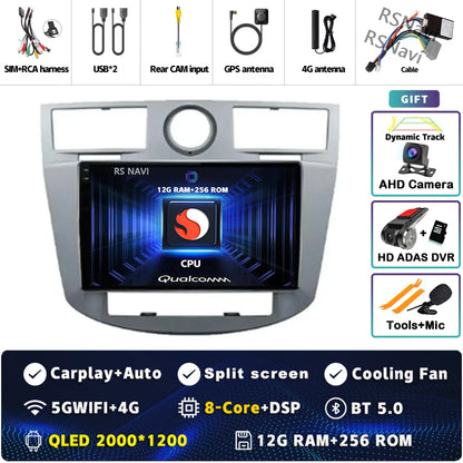Android 14 Car Radio WiFi+4G For Chrysler Sebring Cirrus 2007 2008 2009 2010 GPS Navigation Auto wireless Carplay Player 2Din BT