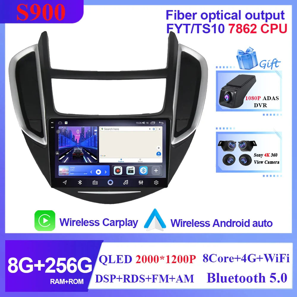 For Chevrolet Tracker 3 TRAX 2013 2014 2015 Android Auto Multimedia Car Player Radio GPS Video Navigation Carplay Screen No 2din