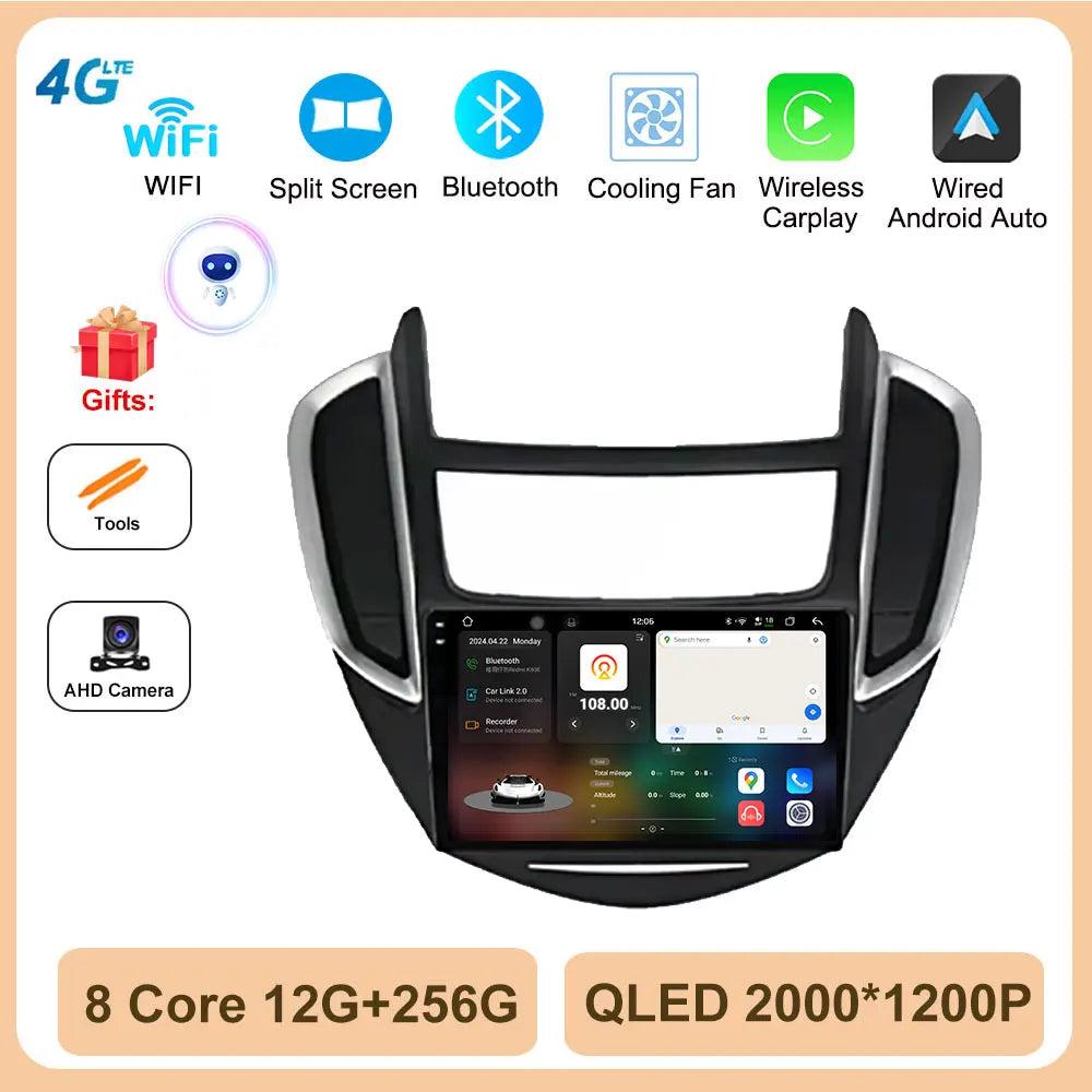 Android OS Car Radio Multimedia Stereo Player WiFi GPS Navigation Video For Chevrolet TRAX 2014 - 2016 Wireless Carplay 4G