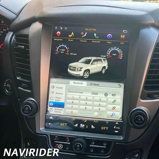 12.1" Tesla Android Screen Radio 2din For Chevrolet Tahoe Suburban GMC Yukon 2015 - 2020 GPS Carplay Car Multimedia Video Player