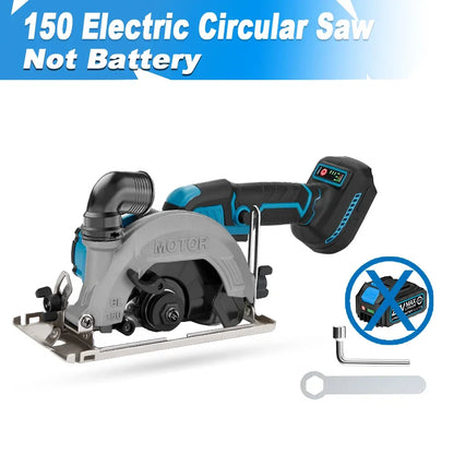 Brushless Circular Saw 150mm Cordless Electric Saw Adjustable Wood Cuttiing Machine Handheld Woodworking Saw for Makita Battery power tools
