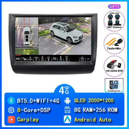 Android 14 wifi+4G Carplay Car Radio For Toyota Prius 20 2002 - 2009 Navigation GPS Video Player Stereo Multimedia DVD DSP 8core