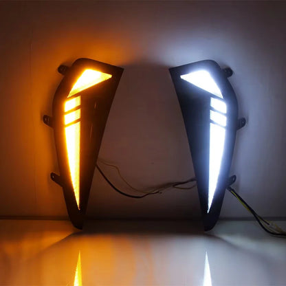 For Dodge Ram 1500 TRX 2021 2022 2023 2024 Car LED Fender Side Daytime Running Light DRL With Dynamic Yellow Turn Signal