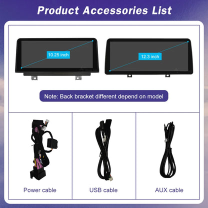 1920*720 Multimedia Touch Screen For BMW 1/2/3/4 Series F20/F21/F22/F30/F31/F33/F34/F36 Android Auto NBT System Wireless Carplay