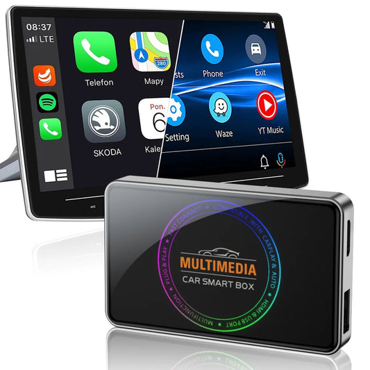 BRUXE 2025 V1 CarPlay Smart Box Android 12 Wireless CarPlay Adapter Android Auto AI Box for Netflix IPTV YouTube
