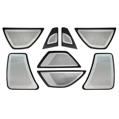 For BMW 5 Series 2010-2017 F10 F11 F18 Horn LED Ambient Light Front and Rear Iluminate Speaker Cover 4 pcs Kit