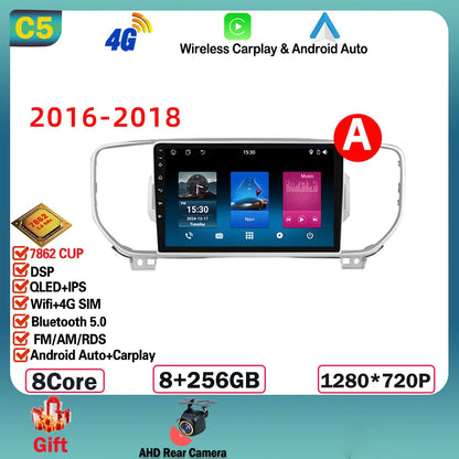 Android  For KIA Sportage 4 2016-2018 2019-2021 Multimedia Video Player Navigation GPS Stereo Wireless Carplay DSP WIFI NO 2DIN