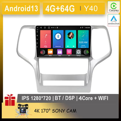 Car Android For Jeep Grand Cherokee WK2 2010 - 2013 Auto Radio Multimedia Player Stereo Video Touchscreen Navigation GPS WIFI