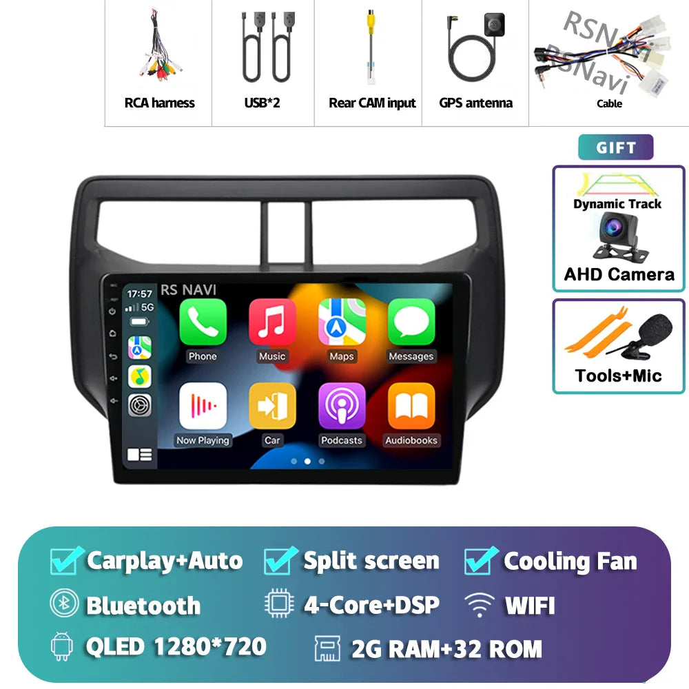 Android 14 Carplay Auto 2K Screen Car Radio BT Multimedia Player For Toyota Rush 2017 - 2020 Autoradio GPS Stereo 2din Head Unit