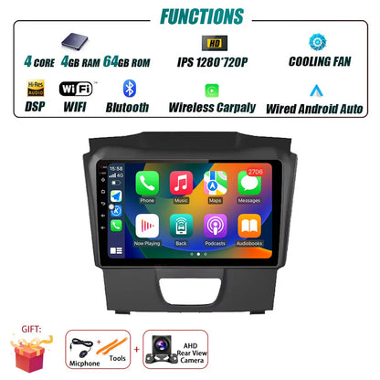 Android Auto Car Radio For Isuzu DMAX 2015 - 2019 Multimedia Stereo Video Player Navigation GPS Carplay 4G WIFI DSP RDS BT