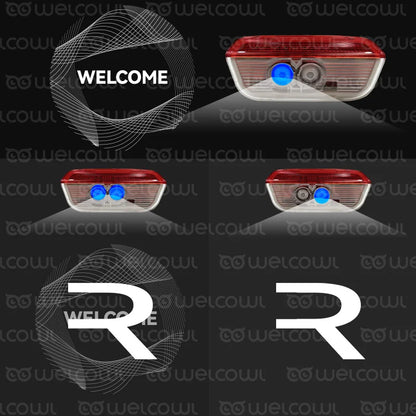 Dual lens dynamic Welcome Door Lights For vw Teramont PHIDEON Passat Magotan Golf Car Accessories Projection led Lamp variation