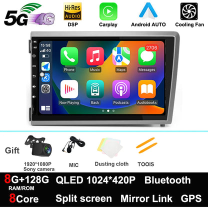 Android 13 For Volvo S60 V70 XC70 2000-2004 GPS Car Radio Stereo Multimedia Player Audio Navigation BT Carplay wifi+4G