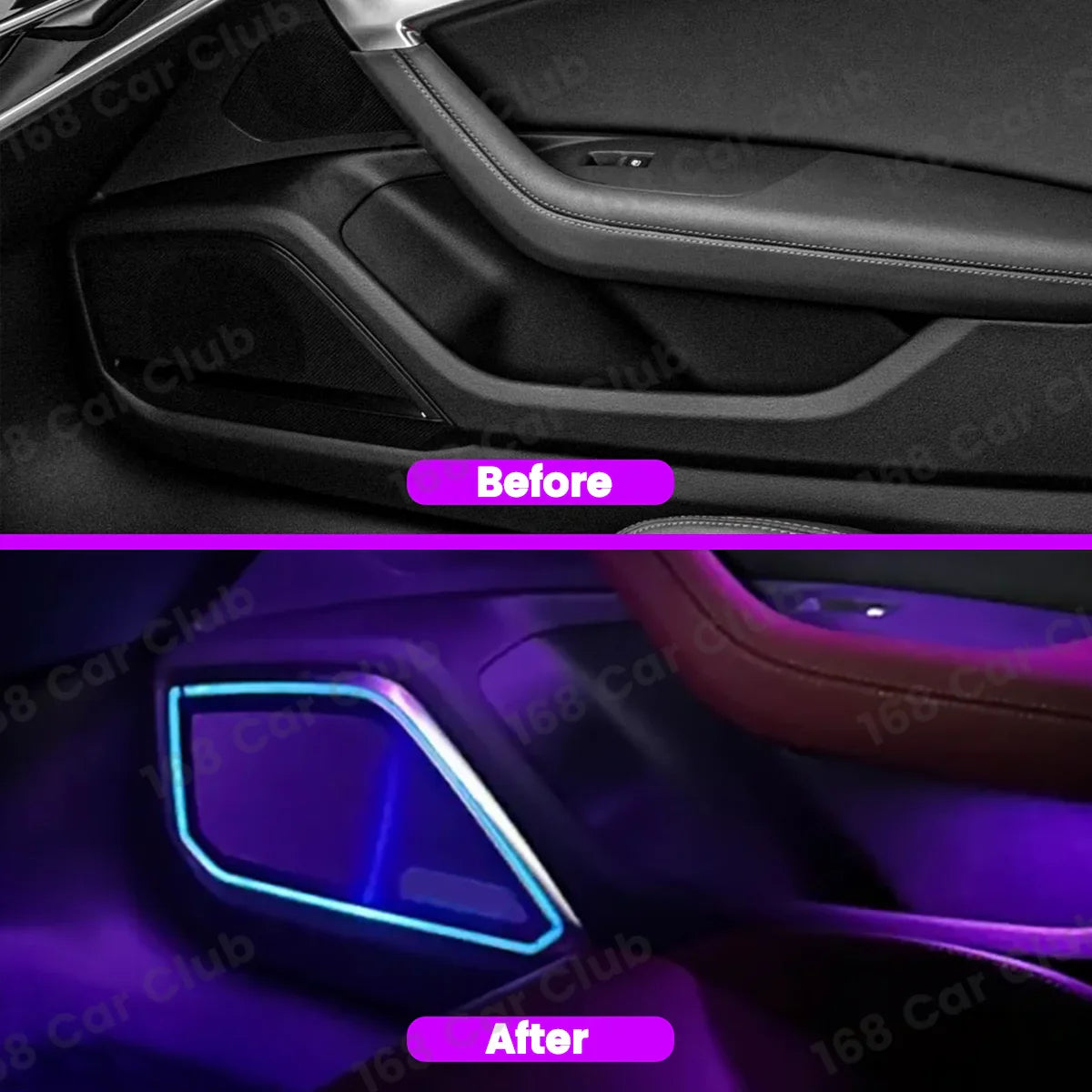 LED 32 Colours Ambient Light For Audi A6 A7 C8 RS6 RS7 Auto Door RGB Horn Cover Decorative Lamp Modified Parts LED Speaker Cover