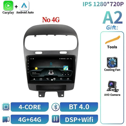 For Dodge Journey Fiat Leap Freemont 2011-2020 Car Radio Multimedia Navigation Wireless BT Carplay Touch Screen Head Unit Stereo