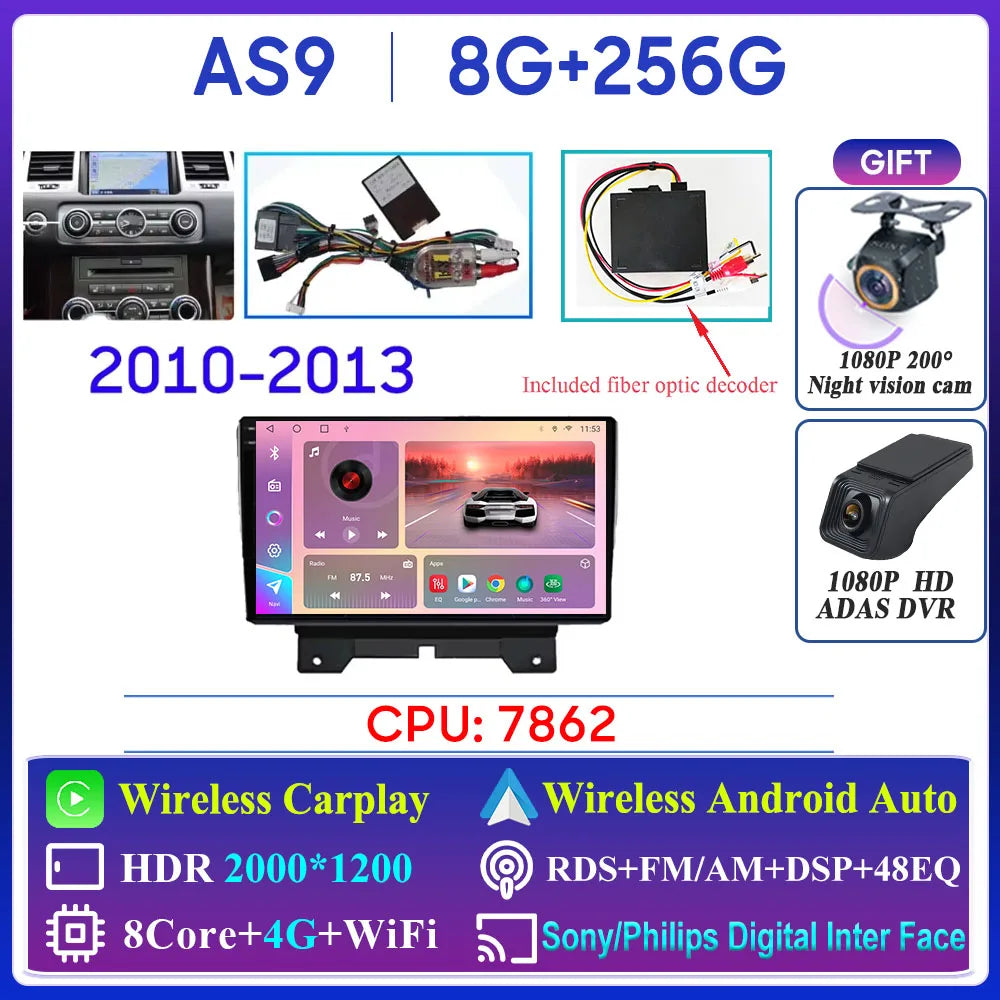 Car Radio Carplay For Land Rover Range Sport 2005 2006 2007 2008 2009  Multimedia Player GPS Navigation Android Auto 5G Wifi