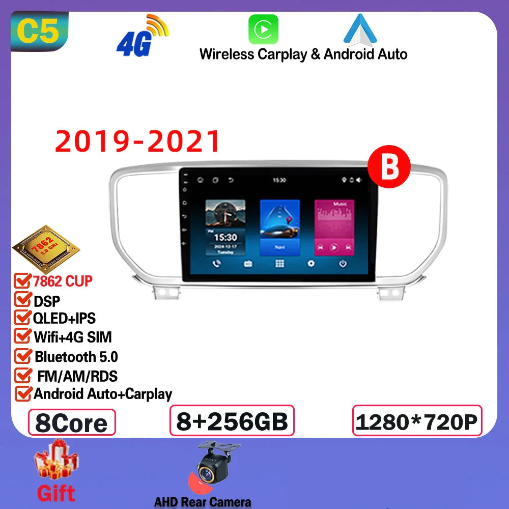 Android  For KIA Sportage 4 2016-2018 2019-2021 Multimedia Video Player Navigation GPS Stereo Wireless Carplay DSP WIFI NO 2DIN
