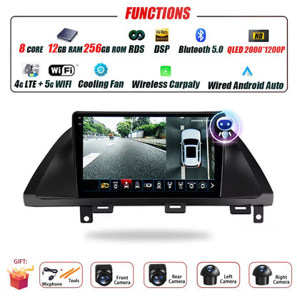 Car Radio For Honda Odyssey 2005 - 2010 Multimedia Stereo Video Player Navigation GPS Carplay 4G WIFI Android Auto 360 Camera BT